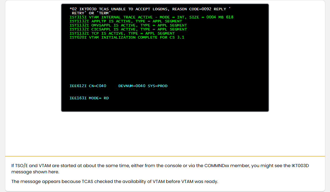 Initializing and Terminating the System Started Tasks: Initializing and Terminating the System - Started Tasks screenshot