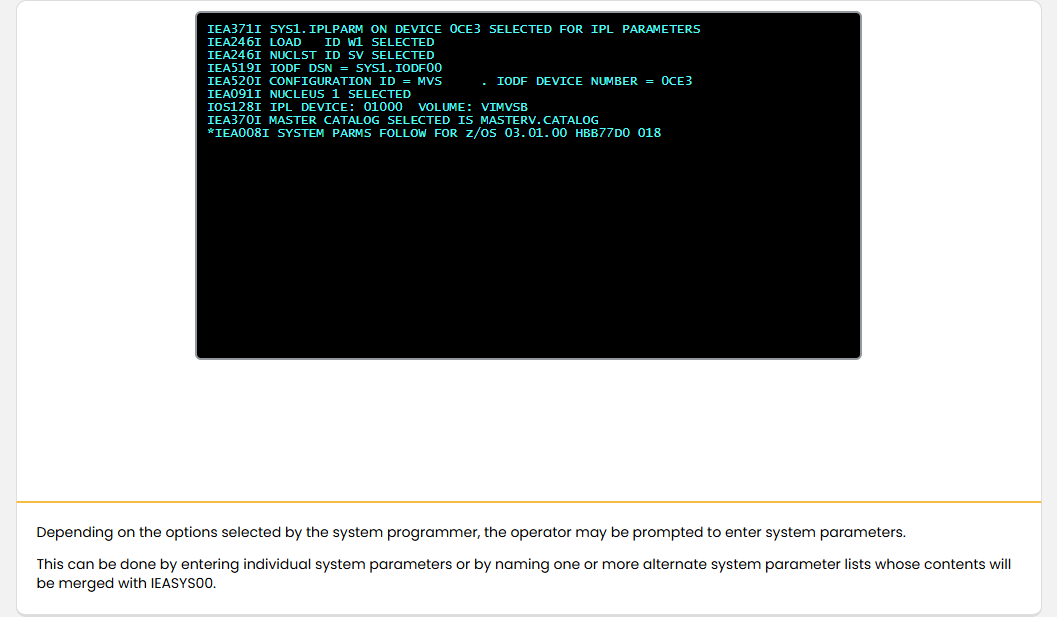 Understanding the System Initialization Process IPL Phases: Understanding the System Initialization Process - NIP Phase screenshot