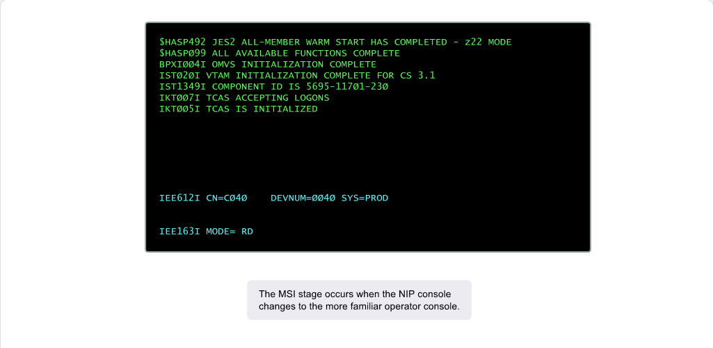 Understanding the System Initialization Process IPL Phases: Understanding the System Initialization Process - MSI Phase screenshot